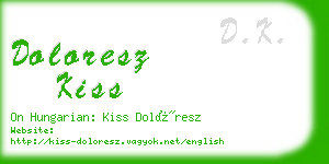 doloresz kiss business card